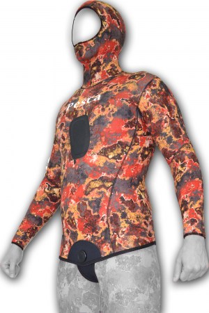 Σακάκι κατάδυσης: Comfort Camo Fire 6,5 mm.